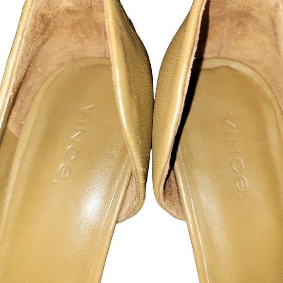 Vince Tiana Point Toe Leather Pumps Tan Size 7 - Picture 5 of 12